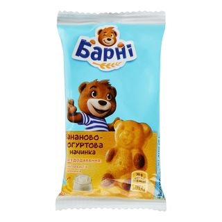 Тістечко Біск Нач Банан/йогурт 30г Барні