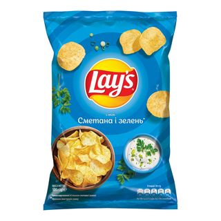 Чіпси Карт Сметана/зелень 120г Lays