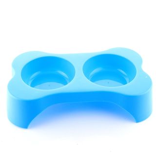 Миска Для Собак Подвійна Пластикова Кольорова В Асортименті