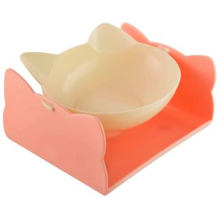 Миска Для Домашніх Тварин Пластик З Підставкою Котик В Асортименті