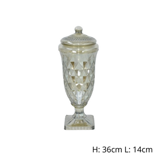 Distributeur À Eau Et Jus En Cristal Doré