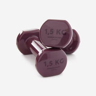 Pesas 2 X 1,5 Kg De Vinilo Fitness Gimnasia En Casa Pilates Nyamba Violeta 1,5 Kg Morado