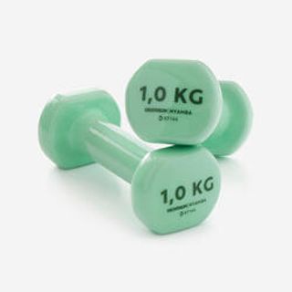 Pesas 2 X 1Kg De Vinilo Fitness Gimnasia En Casa Pilates Nyamba Verde 1 Kg Verde