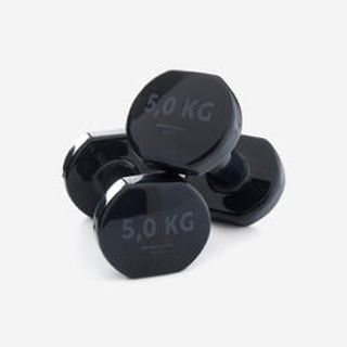 Pesas 2 X 5Kg De Vinilo Fitness Gimnasia En Casa Pilates Nyamba Negro 2*5 Kg Negro