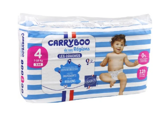 CARRYBOO COUCHES DE NOS REGIONS TAILLE 4 7-18KG BOITE DE 44 COUCHES