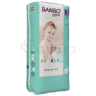 BAMBO NATURE COUCHES BEBE TAILLE 3 4-8KG BOITE DE 52