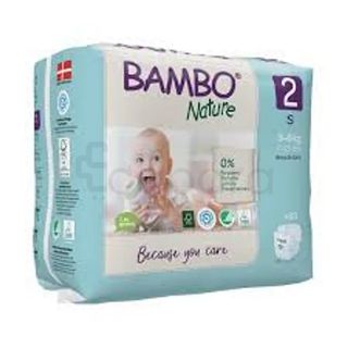 BAMBO NATURE COUCHE BEBE TAILLE 2 3KG-6KG BOITE DE 30