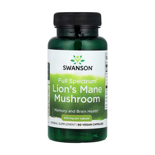 Swanson Full Spectrum Lion's Mane Mushroom 500 mg - 60 Vegan Capsules