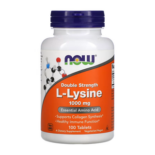 Now Foods L-Lysine Double Strength 1000 mg - 100 Tablets