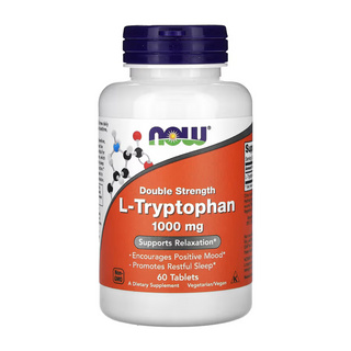 Now Foods L-Tryptophan Double Strength 1000 mg - 60 Tablets