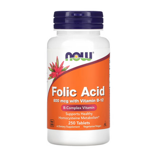 NOW Foods Folic Acid 800 mcg - 250 Tablets