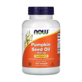NOW Foods Pumpkin Seed Oil 1000 mg - 100 Softgels (500 mg per Softgel)