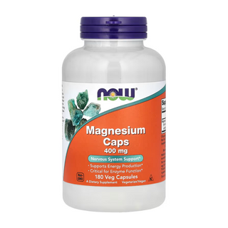 NOW Foods Magnesium Caps 400 mg - 180 Veg Capsules