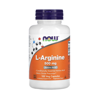 NOW Foods L-Arginine 500 mg - 100 Veg Capsules