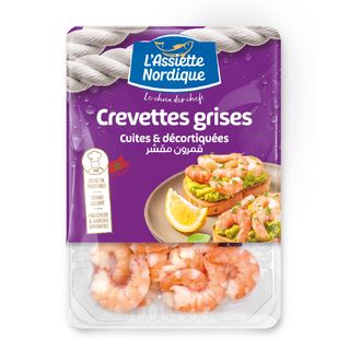 L'Assiette Nordique Crevettes grises décortiquées cuites 150 g