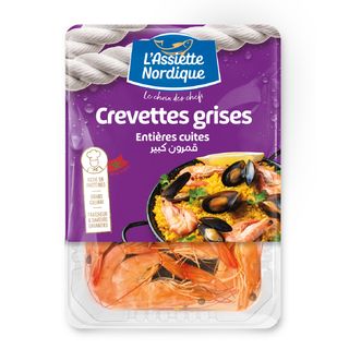 L'Assiette Nordique Crevettes grises entières cuites 100 g