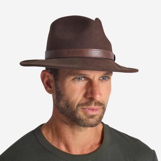 Sombrero Caza Solognac 100 Adulto Marrón Fieltro Perlante 58 Cm Marron