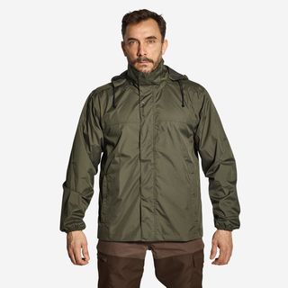 Chubasquero Reforzado Solognac 100 Hombre Chaqueta Impermeable Verde 3Xl Verde