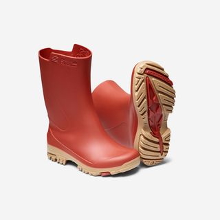 Botas De Agua Niños Katiuskas Solognac 100 Ligeras Pvc Rojo Teja 31/32 Marron