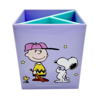 კალმების ჩასადები/Snoopy Colorful Vintage Collection 3 Compartment Pen Holder (Purple)