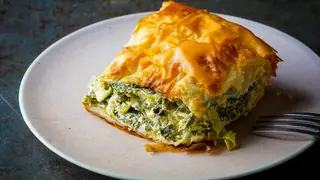 Spanakotiropita De Espinacas Con Queso