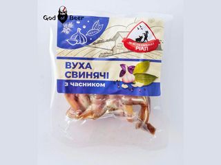 Вушка "ріал" Свинячі З Часником (100г Упаковка) (100g)