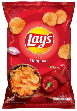 Чіпси Lays Паприка 120 Грам