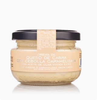 Crema De Queso De Cabra Con Cebolla Caramelizada