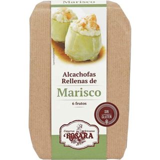 Alcachofas Rellenas De Marisco Rosara 6 Frutos Sin Gluten Lata 420 Gr.