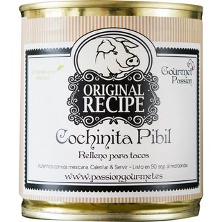 Cochinita Pibil Relleno Para Tacos Auténtica Comida Mejicana Gourmet Passion Lata 285 Gr.