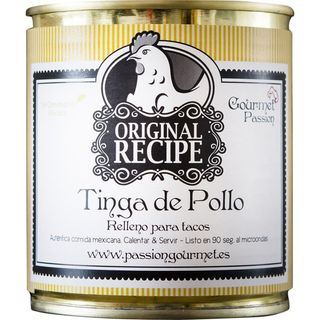 Tinga De Pollo Relleno Para Tacos Auténtica Comida Mejicana Gourmet Passion Lata 285 Gr.