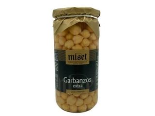 Garbanzos Al Natural Cocidos Miset Bote Cristal 400 Gr. (peso Escurrido)