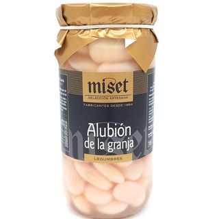 Alubión De La Granja Al Natural Cocidas Miset Bote Cristal 400 Gr.