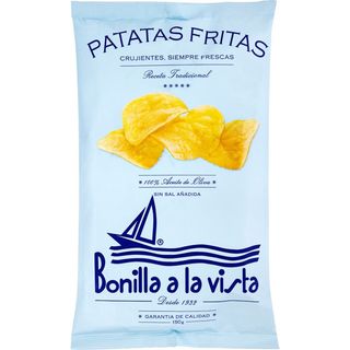 Patatas Fritas Sin Sal Bonilla A La Vista Paquete 150 Gr.