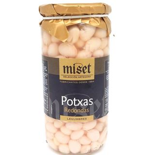 Pochas Al Natural Cocidas Miset Bote Cristal 400 Gr. (peso Escurrido)