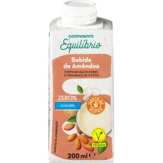 Bebida Vegetal de Amêndoa 0% Continente Equilíbrio (emb. 200 ml)
