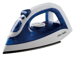 Rite-Tek Blue Steam Iron With Non-Stick Sole Plate