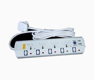 White Surge Protector With Usb, Model 8134Nu