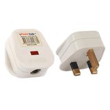 PowerSafe 13 Amp Plug with Light, White