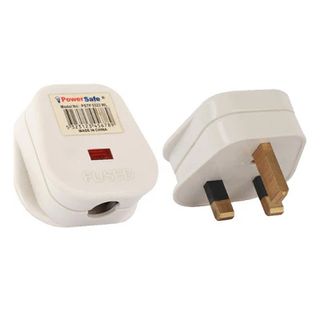 Powersafe 13 Amp Plug With Light, White