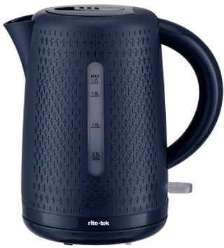 Rite-Tek Navy Blue Glass Jug Kettle, 1.7L