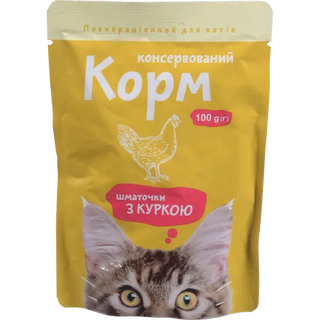 Корм Для Котів Українська Зірка Курка 100 Г Пак.