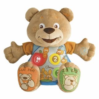 Chicco: Говорящий мишка Teddy ABC рус./англ. 6м+
