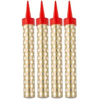 Свеча Фонтан для торта, Золото, 10 см, 4 шт.