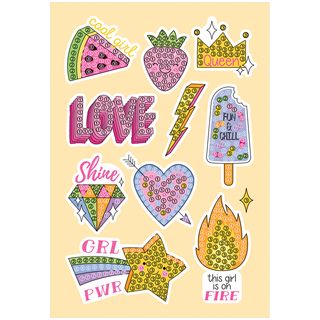 Алмазная мозаика, наклейки ТРИ СОВЫ "Яркий стиль"