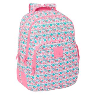 Рюкзак Safta Moos Flores Multicolour с двумя отделениями. Розовый
