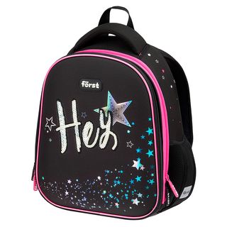 Ранец Först F-Top облегченный "Hey!" 36*28*15см, 2 отделения, 2 кармана, анатомическая спинка