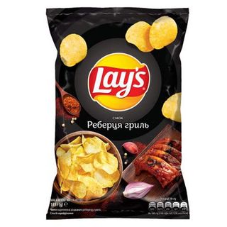 Чіпси Lays зі смаком реберця гриль 120 грам