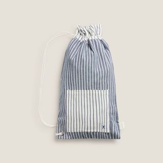 Bolsa Pan Algodón Bolsillo Cocinar Azul 30x61 cm