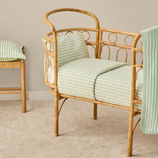 Funda Nórdica Algodón Cuadros Vichy Kimcuad Verde Cuna 60cm